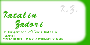 katalin zadori business card